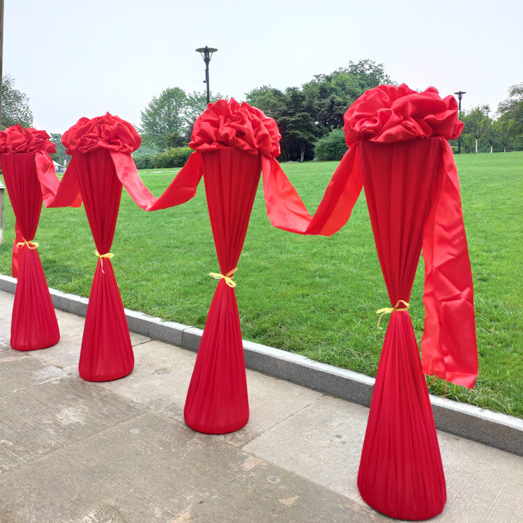 剪裁花球开业庆典立柱套餐公司开业道具剪彩花球套装剪彩仪式开张剪彩