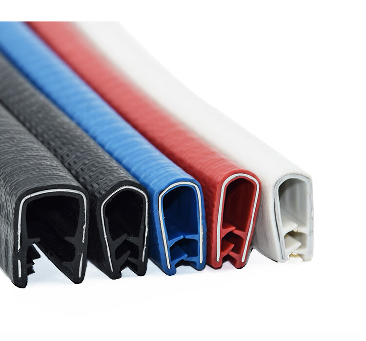 u型橡胶包边条骨架密封条不锈钢钣金铁皮桥架护口保护条防割嵌条黑色