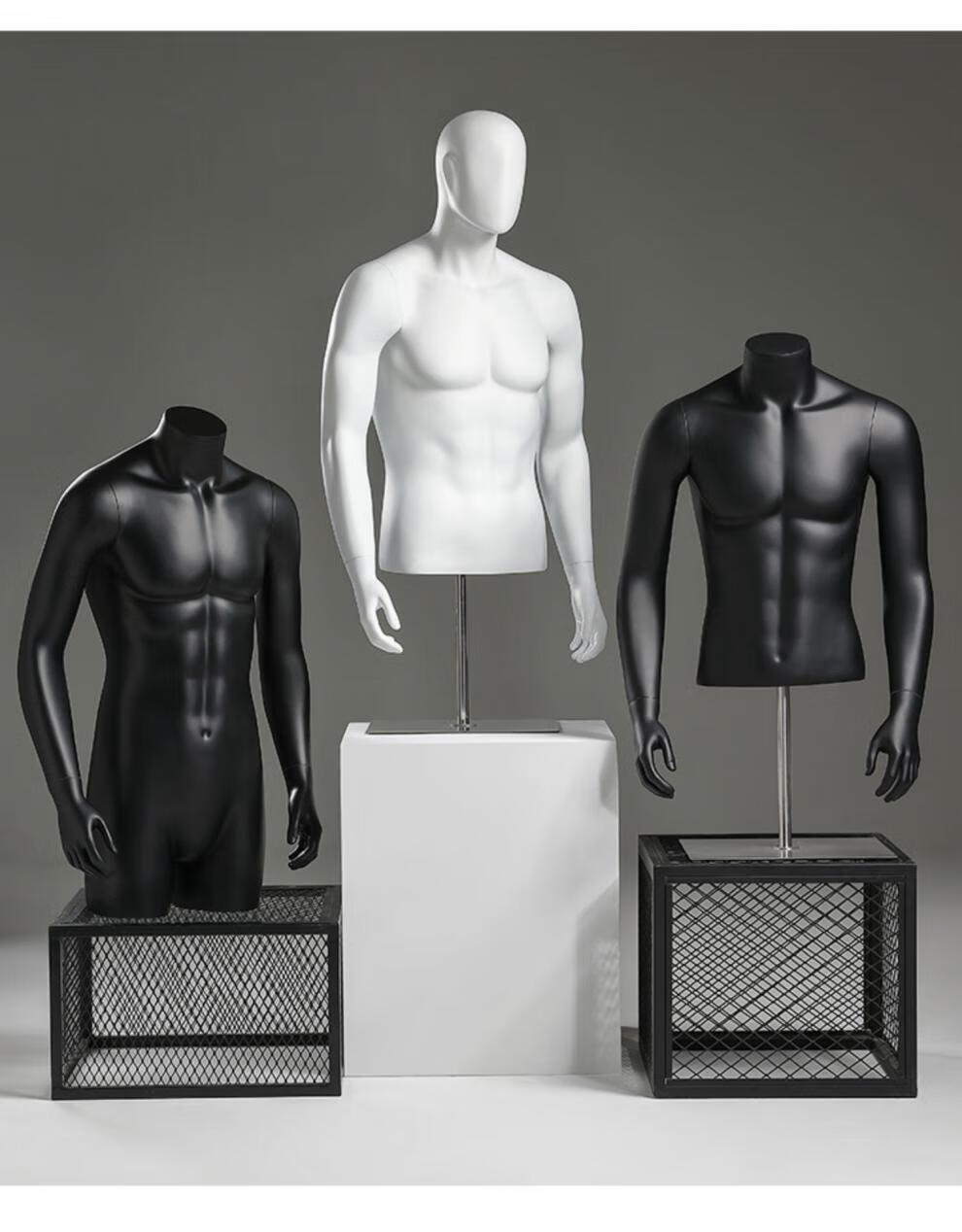 男装店半身模特道具男人台模特架子服装店全身假人体内衣展示架男裤墩