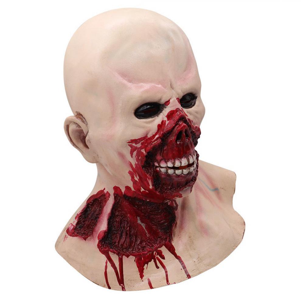 【现货直发】圣节鬼屋密室逃脱装饰血腥女鬼面具长发鬼护士恐怖吓人
