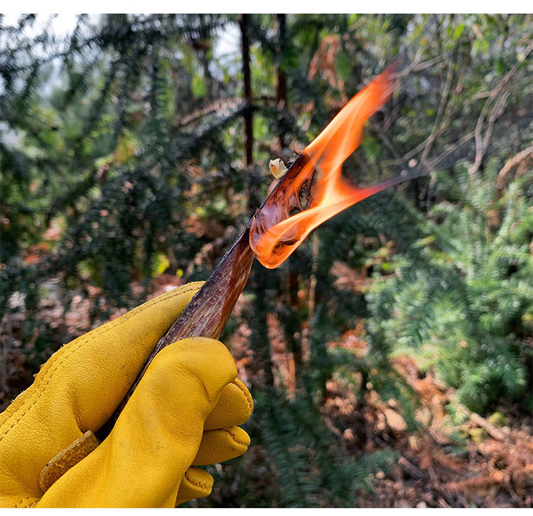 野营松明取火套装打火石户外打火棒荒野求生引火物防风点火棒 松明