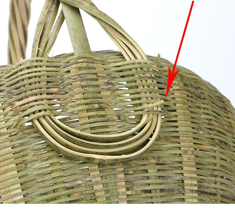 手提篮子物小手工筐鸡蛋编织蓝厨房买菜篮子家用收纳框竹编现编特大带