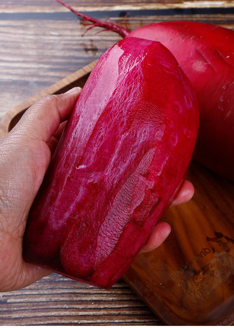 新鲜现挖红心紫美人甜脆多汁凤梨萝卜当季生吃蔬菜紫水果罗卜 3斤