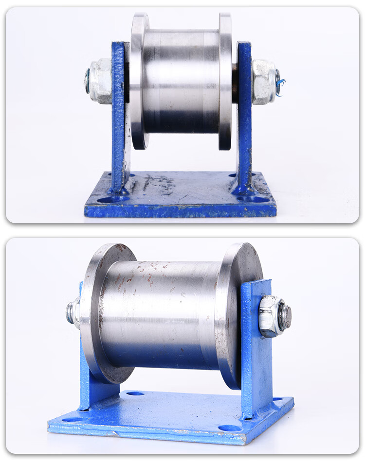 45钢加厚h型双边轨道轮工字钢滑轮重型方钢槽轮铁轮