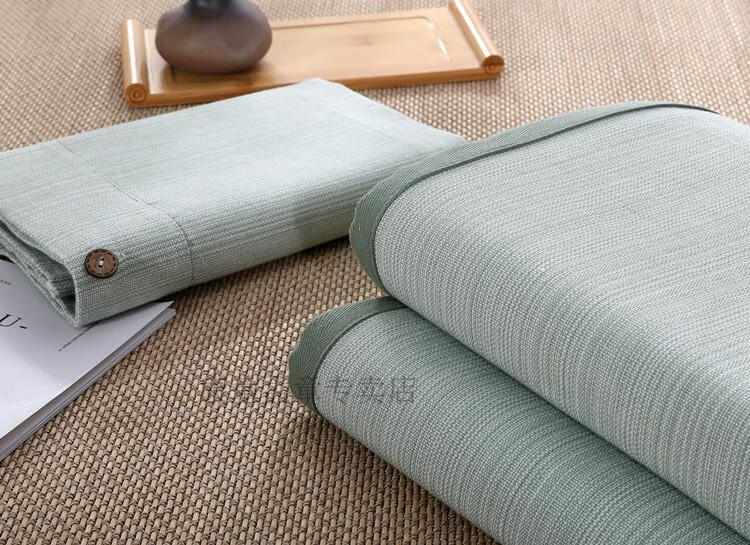 老帆布凉席老粗布凉席三件套棉质夏季空调席加厚冬夏两用四季毯亚麻