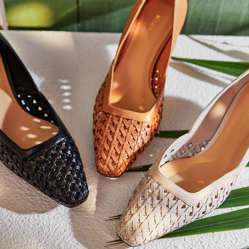 西班牙原产patricia金属链方头金属跟羊皮高跟凉鞋12397白色35