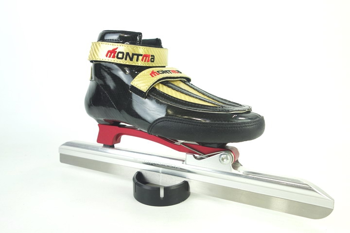 源自加拿大枫叶冰刀定位速滑冰刀鞋脱位成人儿童大道速滑冰刀鞋黑金m