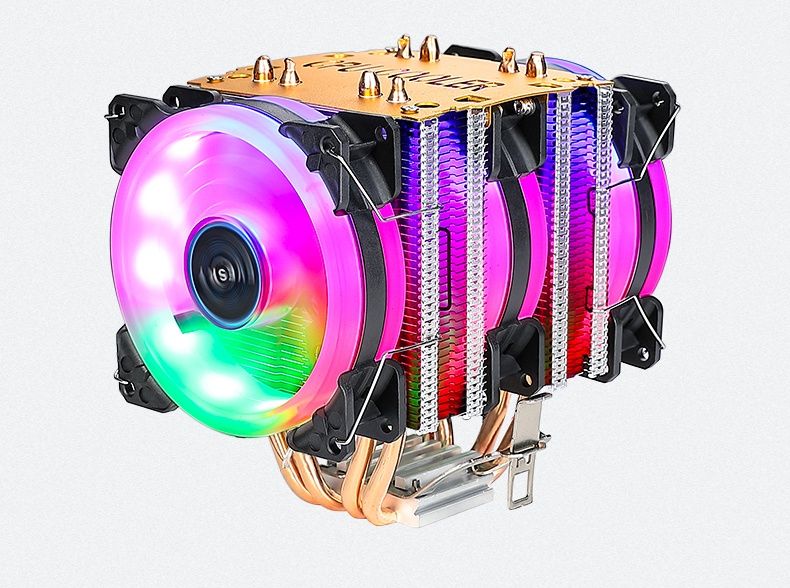 dcoud九州风神(deepcool)纯铜6热管塔式cpu散热器风扇全铜热管amd电脑