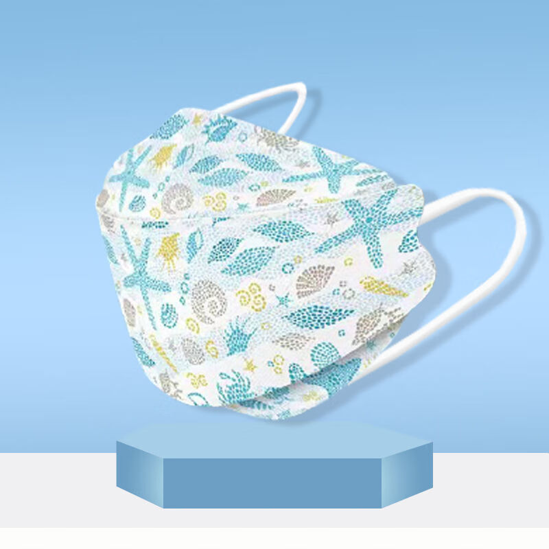 abay3d立体印花kf94口罩四层防护时尚抖音网红彩色花卉级双熔喷布 79