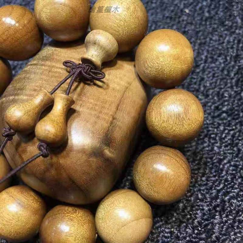 珍韵缘四川金丝楠木手串老料枯木料正圆小叶桢楠佛珠串珠民族风情侣款