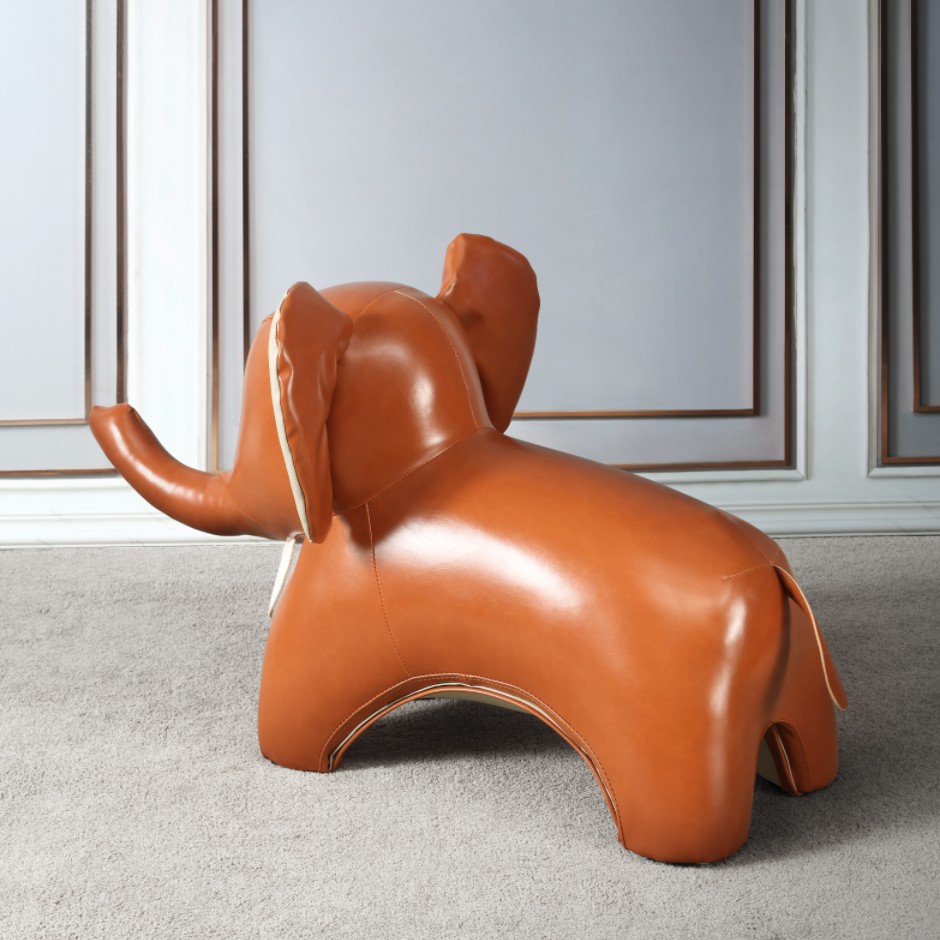 卡通版换鞋凳网红超大号皮质大象座椅家具设计师软装摆件动物造型坐凳