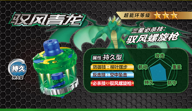 三宝超变战陀星升级版合体圣焰炎红龙猎冰蓝龙极光天马陀螺玩具青红