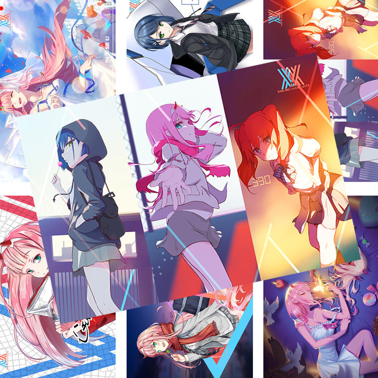 国家队海报darling in the franxx广 02 莓 宿舍超大高清墙纸纸玫瑰