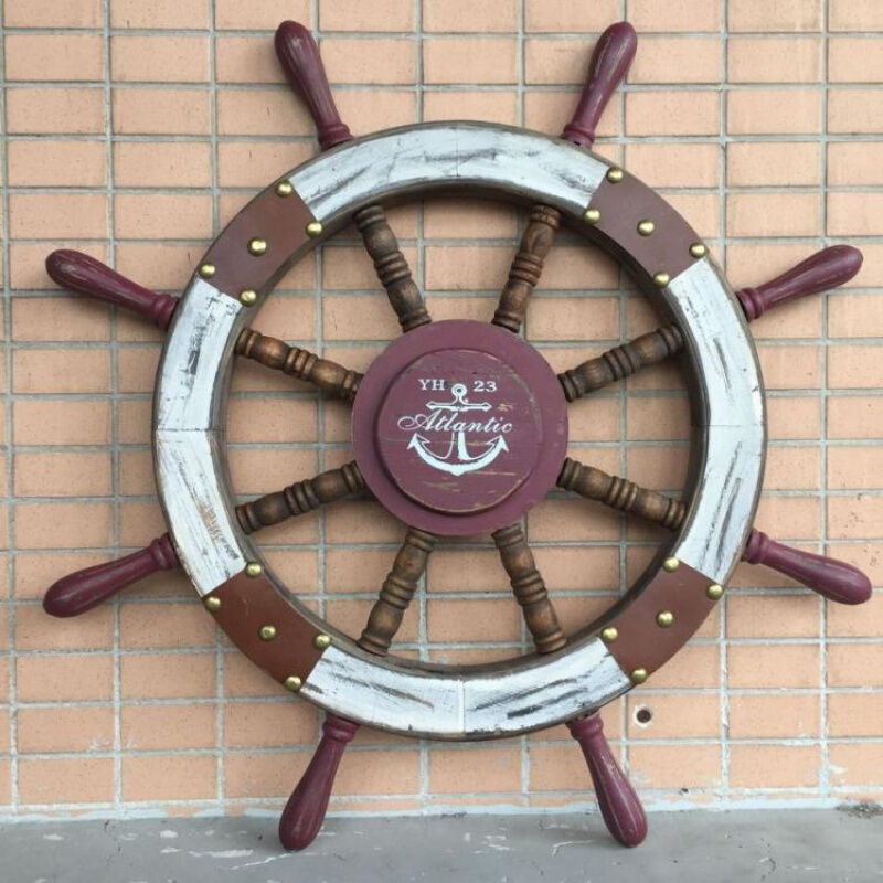 定制轮船方向舵饰品餐厅室内装饰品挂件墙面装饰创意方向盘卧室墙壁!