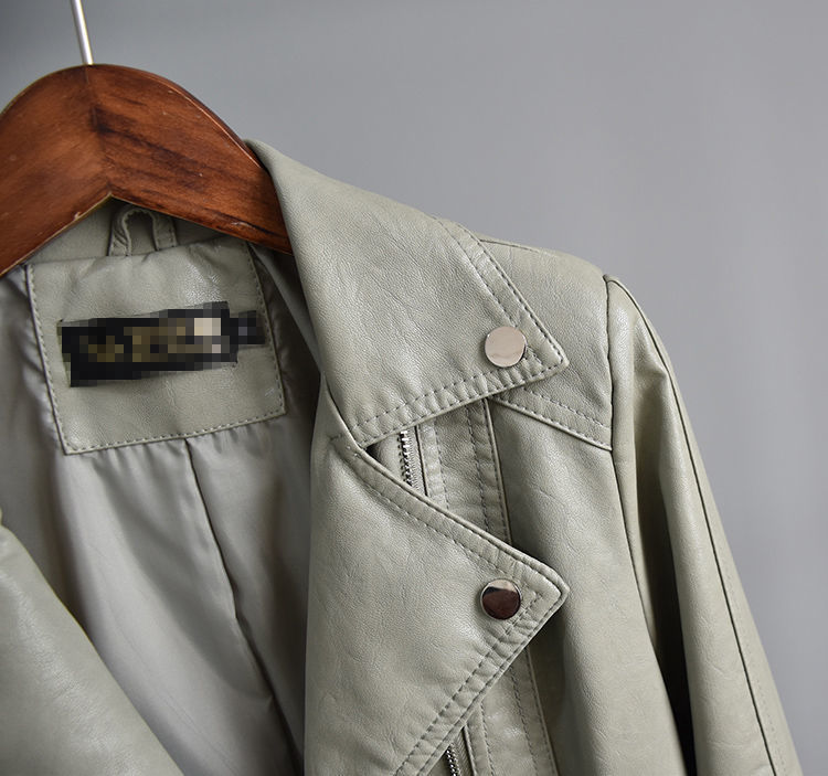 绵羊皮皮衣女柳丁机车外套女冬短款新款机车外套粉色m