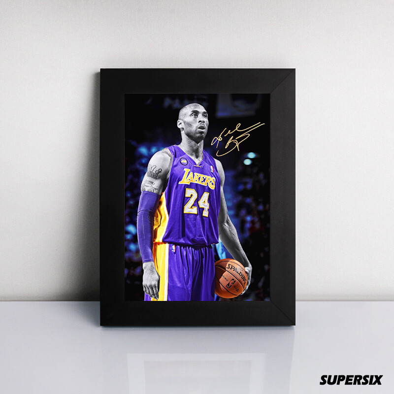 纪念品签名摆件挂画相框照片篮球礼物周边壁纸海报装饰画 【7寸】科比