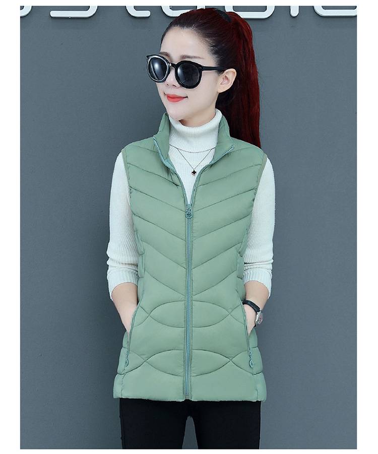 浪莎棉马甲女秋冬新款棉修身外穿轻薄显瘦加绒女式坎肩女士背心马夹女