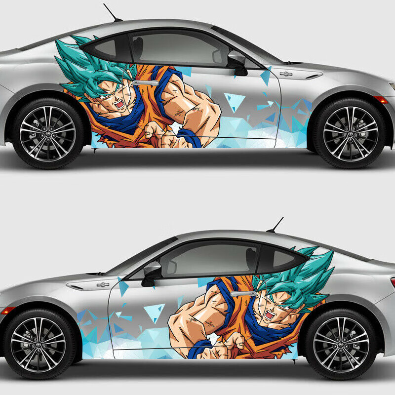 七龙珠汽车贴纸孙悟空车贴贝吉塔赛亚人装饰动漫车身防水挡划痕 龙珠