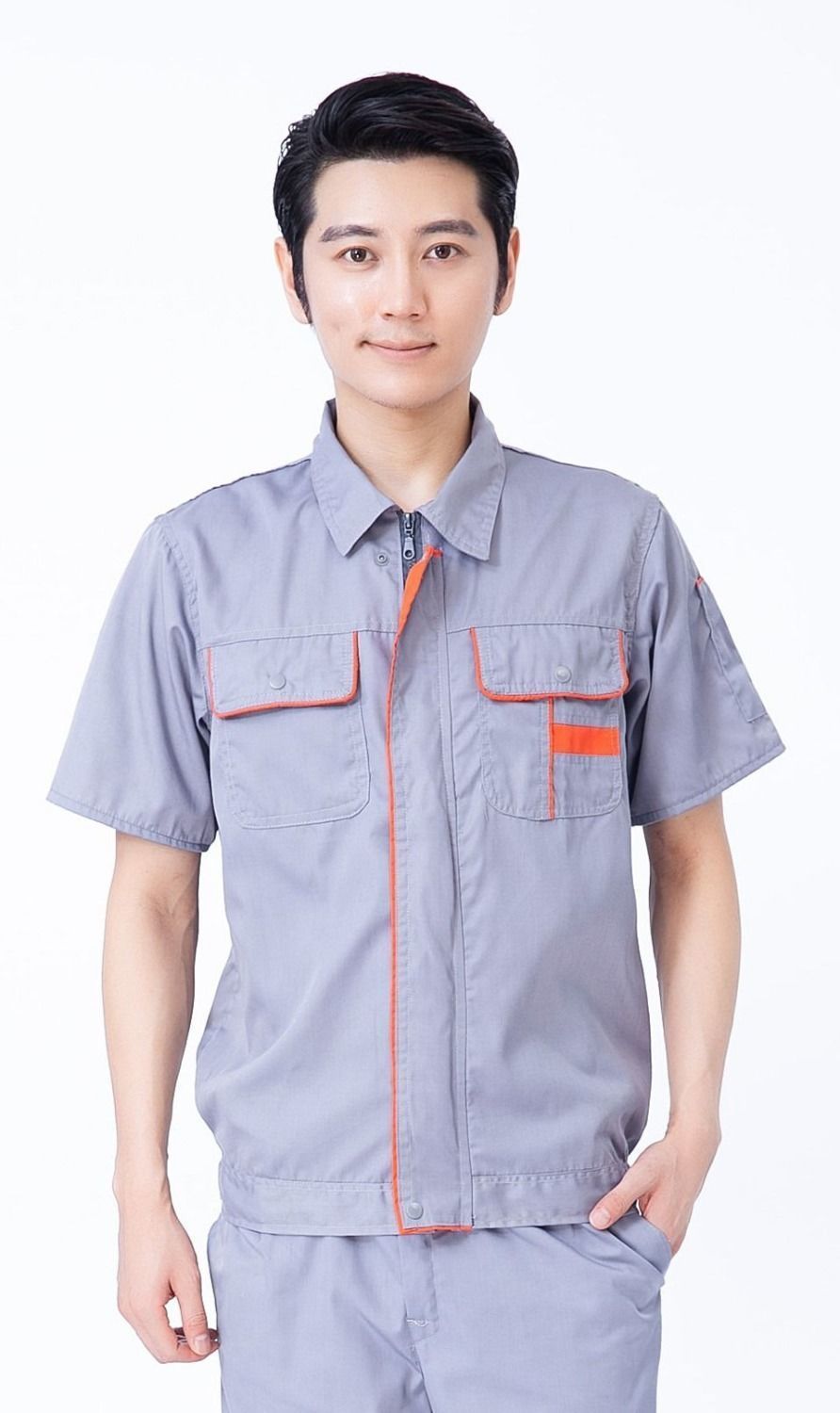 北全夏季工作服短袖男女上衣裤子套装透气夏天电气工电工焊工厂工装