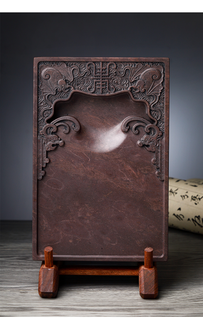 然修ranxiu国家非遗肇庆端砚砚台天然原石方形实用砚6寸8寸宋坑精品