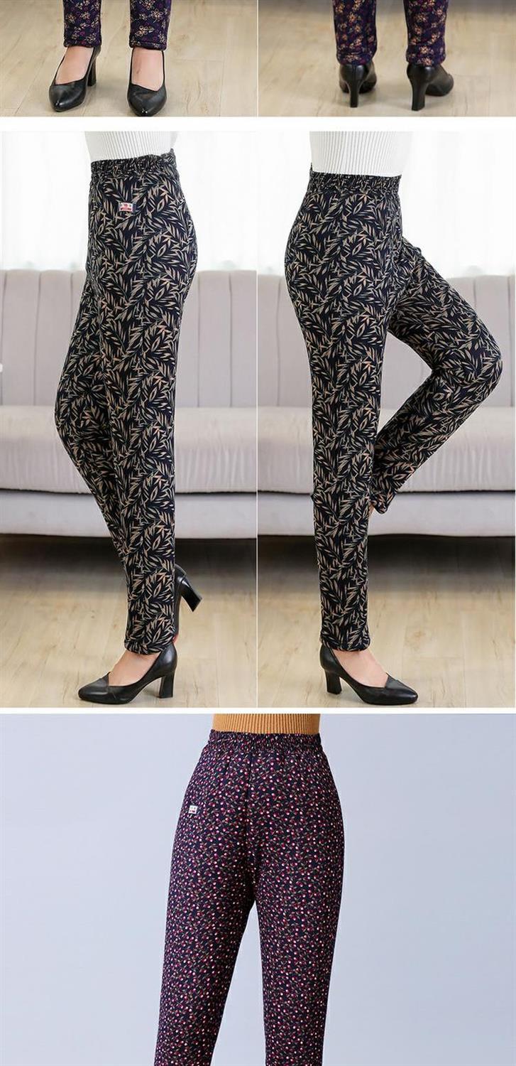 蔻诗瑶老太太薄棉裤女加绒裤子可外穿保暖裤中老年女裤冬装老年人奶奶