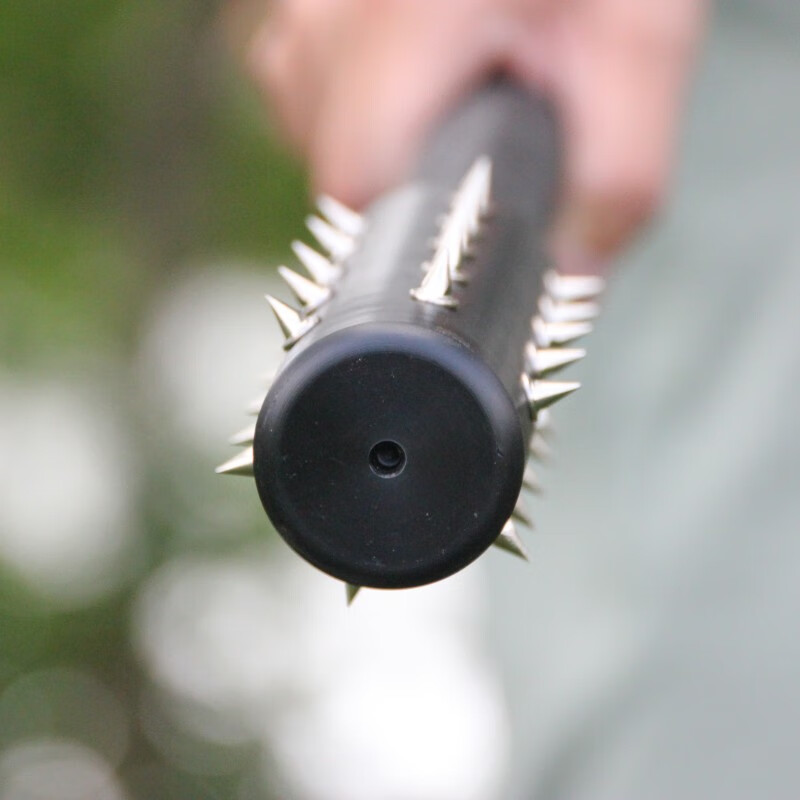 加长实心塑钢狼牙棒防身居家带刺棒球棍合法车载打狗棒防爆棍 50厘米