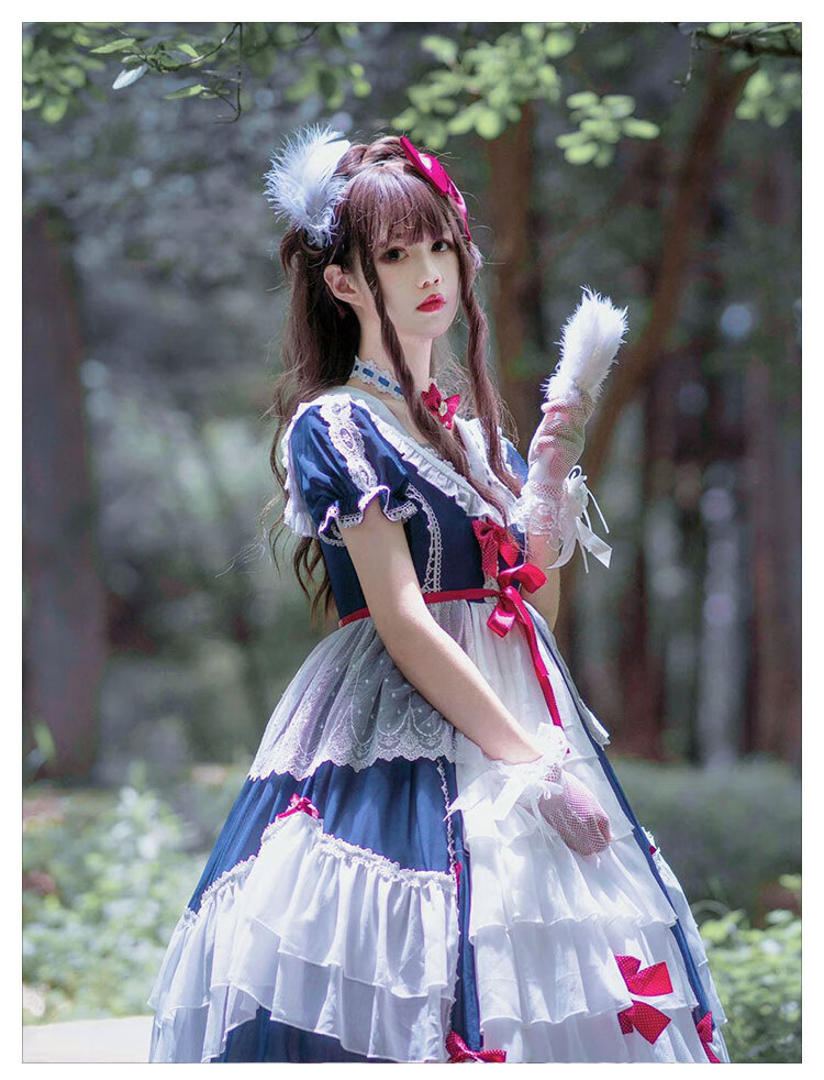 lolita洛丽塔原创白雪姬华丽花嫁茶会伊芙打歌服和风裙子洋装白雪姬m