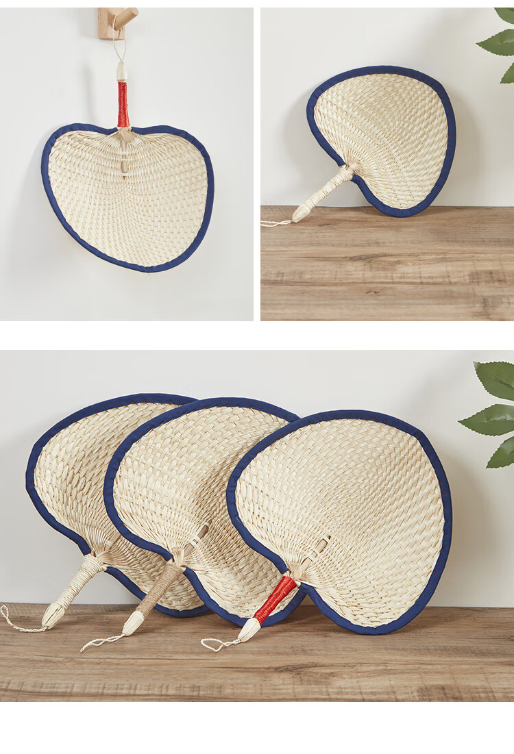 扇子夏手工编织包边棕叶大蒲扇儿童宝宝纳凉扇子老式芭蕉蒲草扇 大