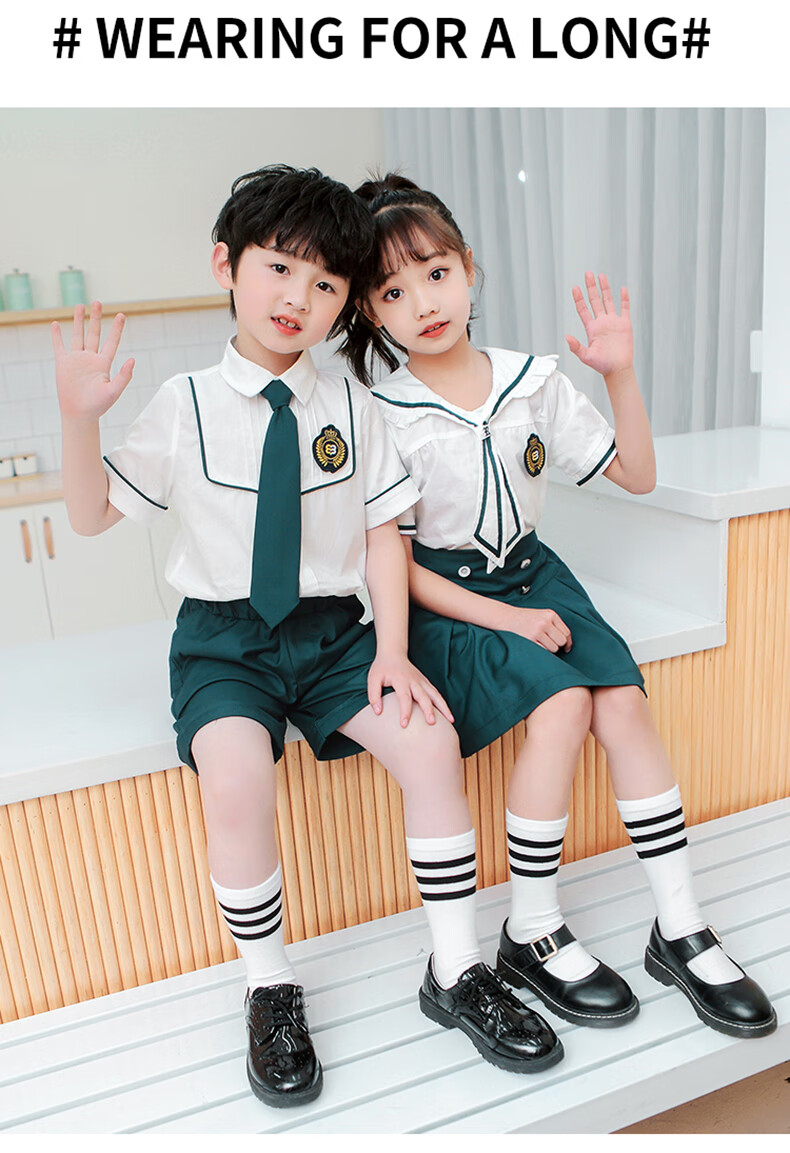冠空适合116岁小孩子小女孩夏天穿的幼儿园园服夏装中小学生校服小