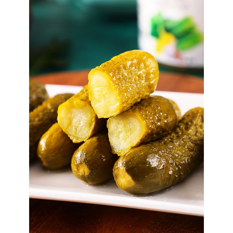 俄罗斯河马酸黄瓜罐头俄式腌制蔬菜即食泡菜清爽可口下饭菜 河马牌1瓶