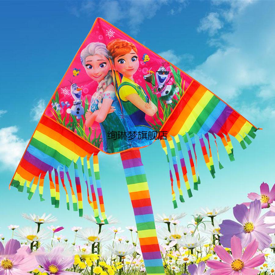 叶罗丽公主风筝潍坊新款儿童卡通冰雪奇缘艾莎安娜叶罗丽公主小猪风筝