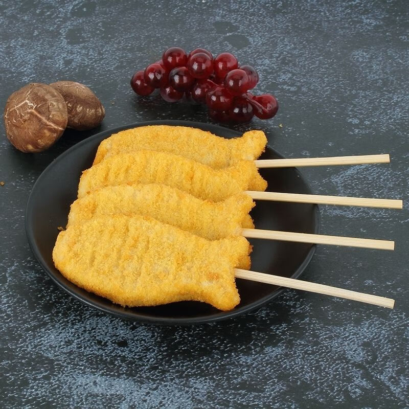 小黄鱼排串15串鱼糜鸡肉串商用特色油炸小吃串串烧烤香酥鱼排小黄鱼串