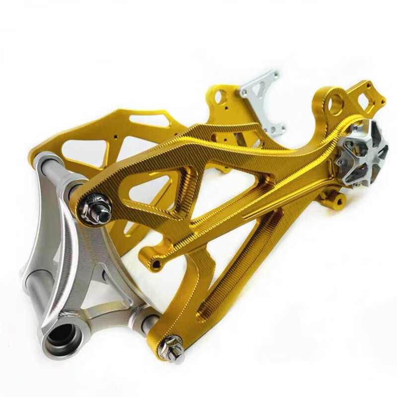 小牛n1s改装实心二代莲花海神平叉 cnc铝合金后平叉 银金【图片 价格