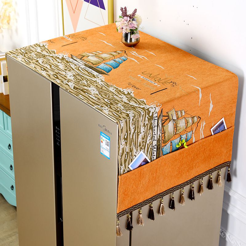 冰箱防尘盖布单开门防尘罩布保护罩遮灰布冰箱布罩子防尘冰柜盖布挡灰