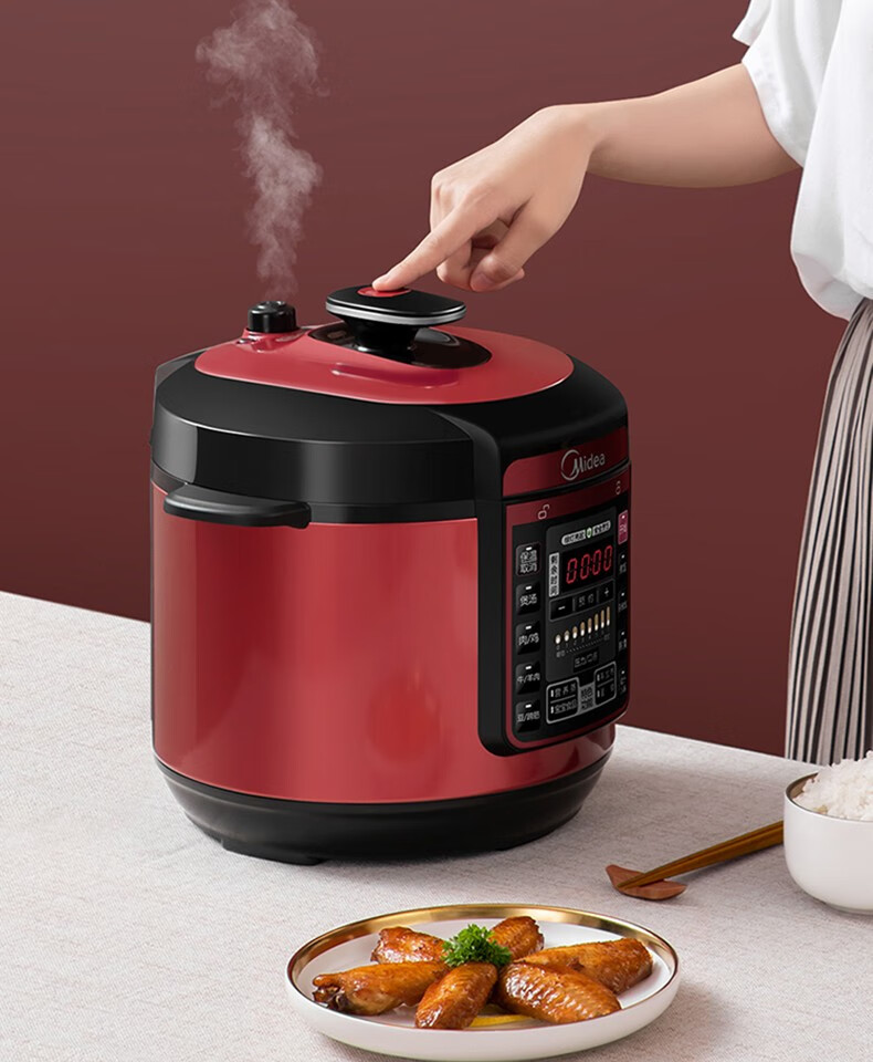 美的midea电压力锅家用56l升大容量电饭锅24h智能预约一锅双胆电高压