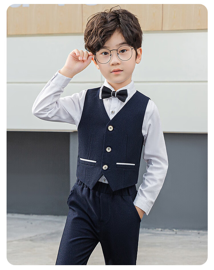 rushsoul新品儿童西装西服套装男儿童礼服男儿童演出服男童花童小主持
