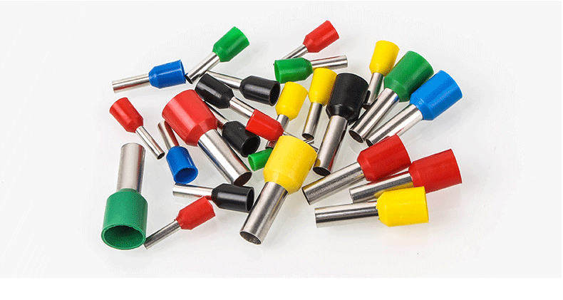 紫铜针型接线端子ve0506针形管型冷压压线线鼻子铜鼻子绝缘线接头 ve