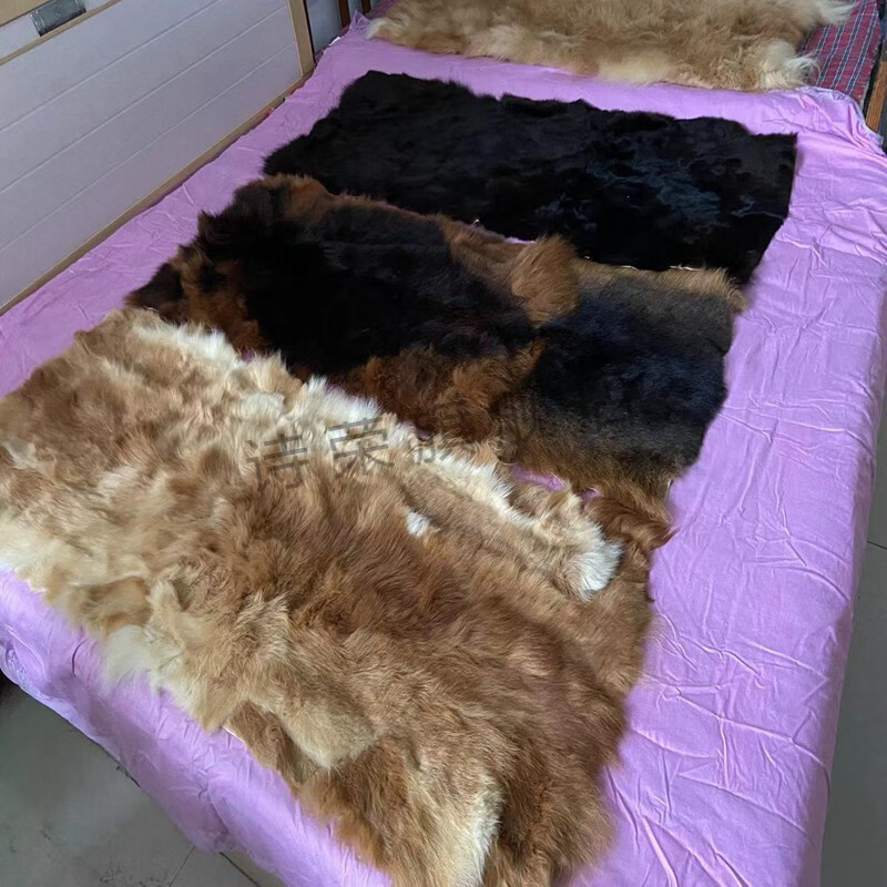 狗皮褥子 毛一体老人冬季保暖防潮单双人床褥宿舍床垫支持定制 黑色金