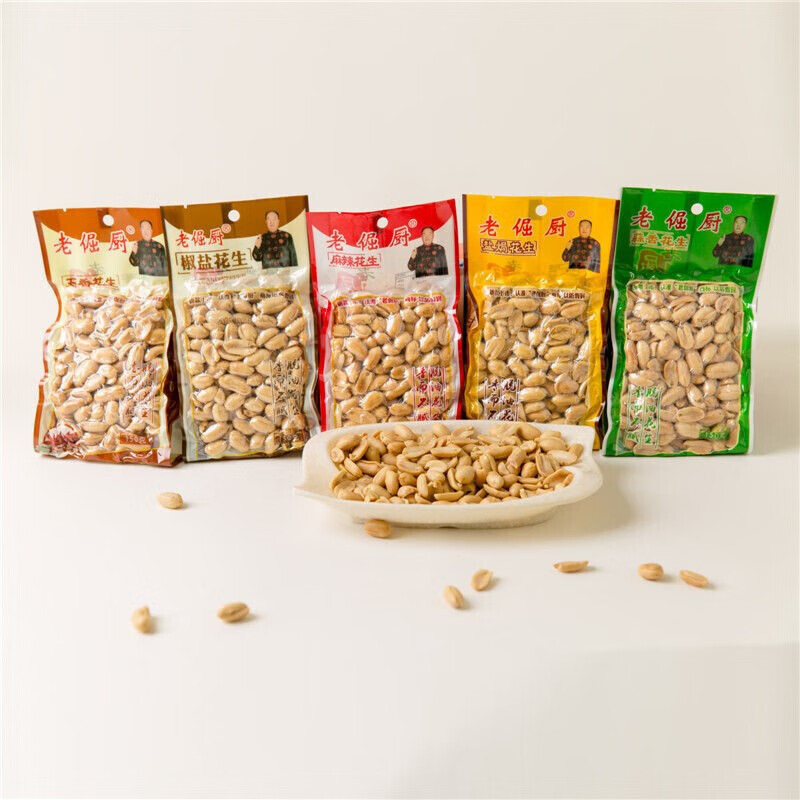 老倔头花生米老倔厨五香麻辣多口味坚果炒货下酒菜休闲食105g6150g