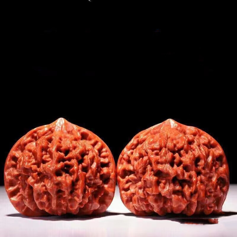 贵鸿 文玩麒麟纹王勇官帽狮子头 麻核桃精品款大尺寸把玩手玩核桃50mm