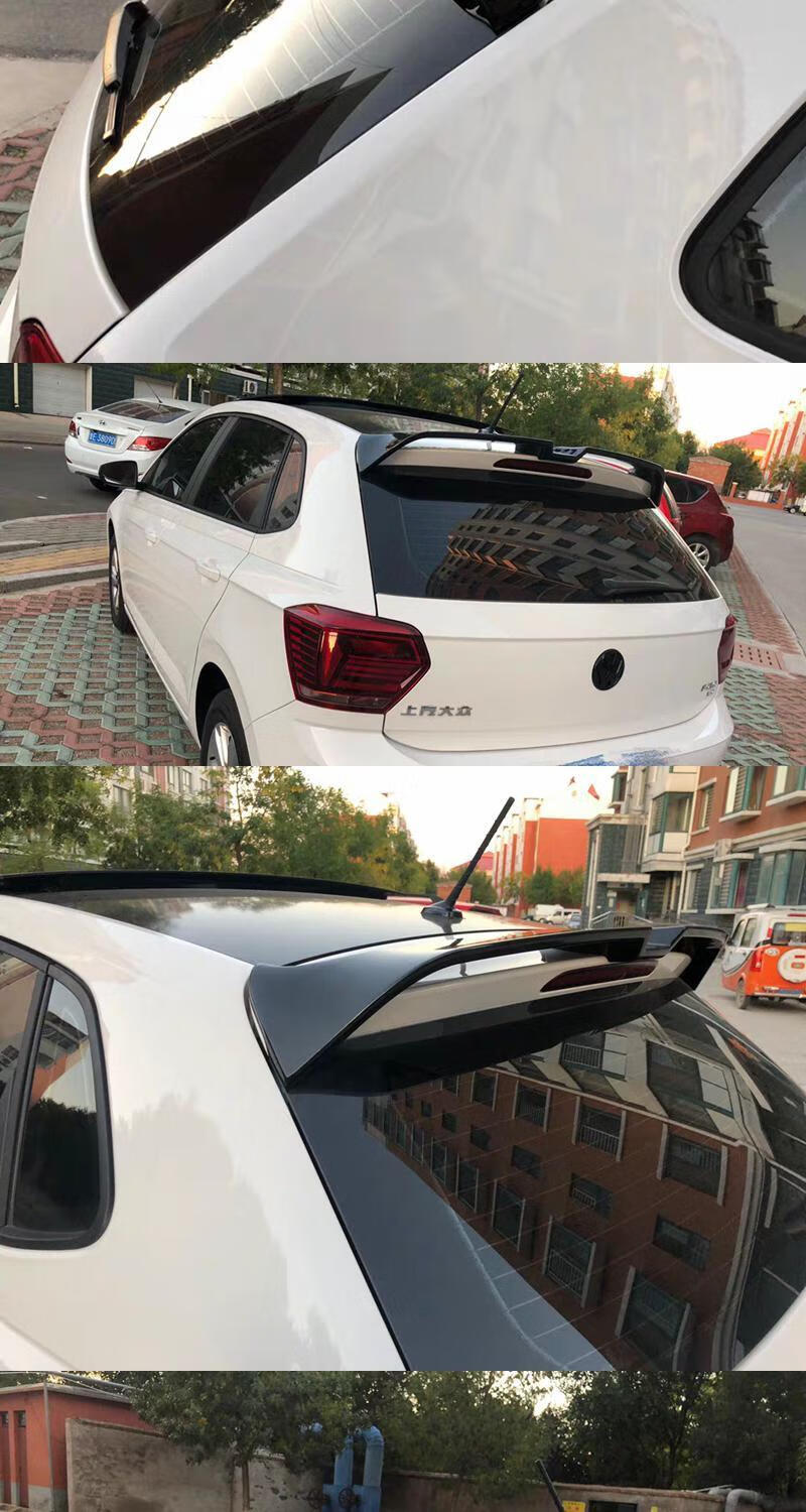 1120款polo波罗尾翼新polo改装奥丁格定风翼19新polo碳纤纹尾翼劲酷黑