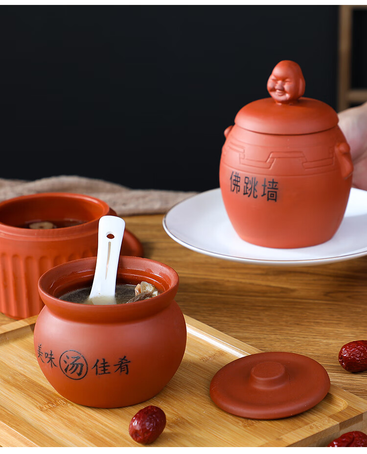 紫砂双盖隔水炖盅宜兴紫砂炖盅煲汤燕窝烤梨蒸蛋饭隔水炖盅双盖餐具