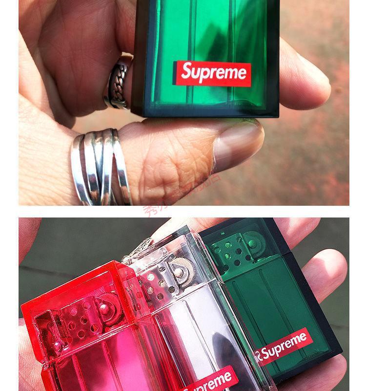 ins风煤油打火机感ins风煤油打火机潮牌sup创意个性透明送男友滑轮女