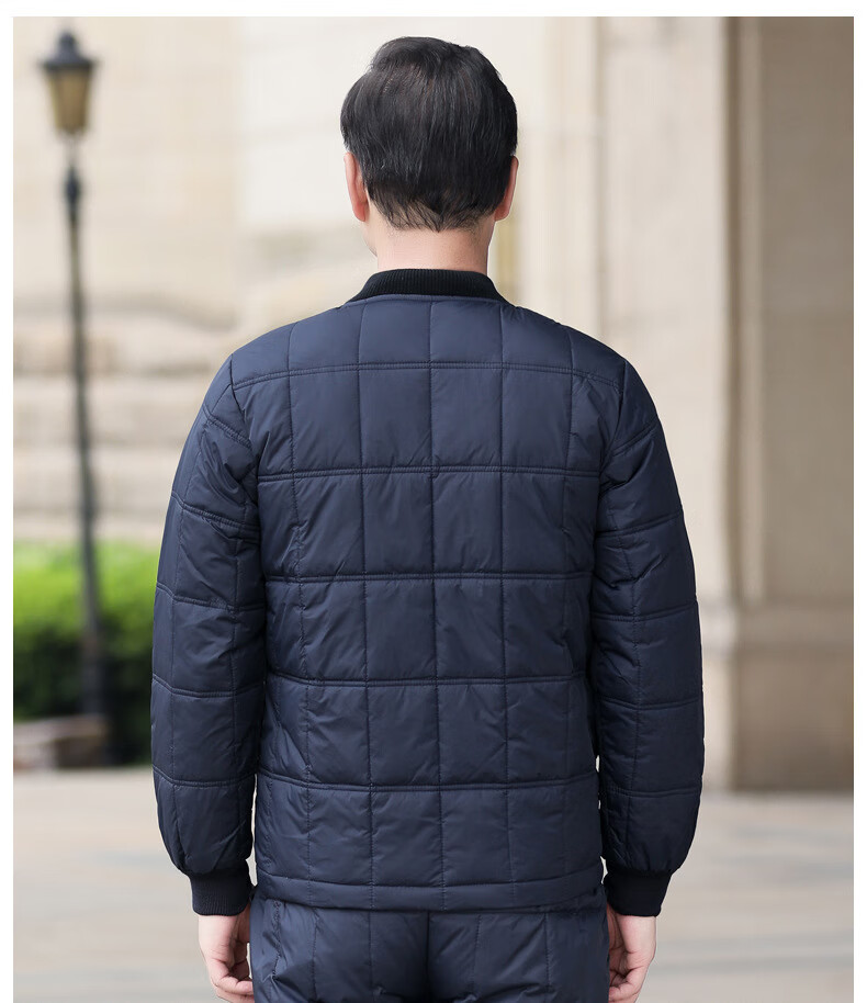 雅鹿冬羽绒内胆上衣男中老年保暖贴身内穿立领轻薄长袖羽绒服贴身