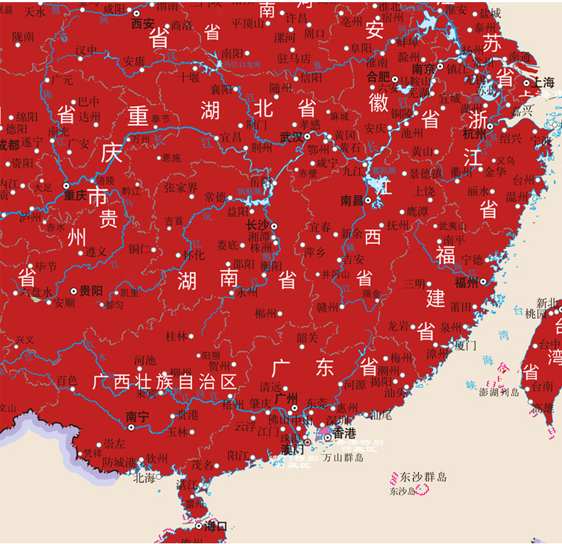 飄序定製廣東江蘇浙江省份地圖中國掛圖簡約版客廳辦公室牆面裝飾掛畫