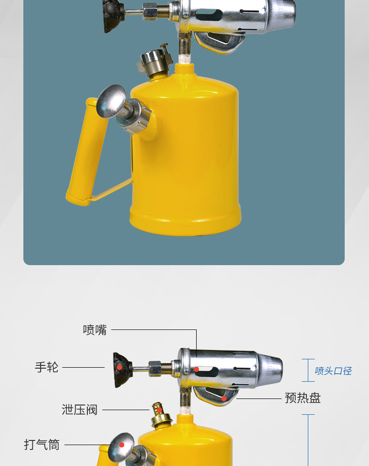 新款防爆汽油喷灯家用柴油煤油喷火枪便携式点木碳烧猪毛神器 1.