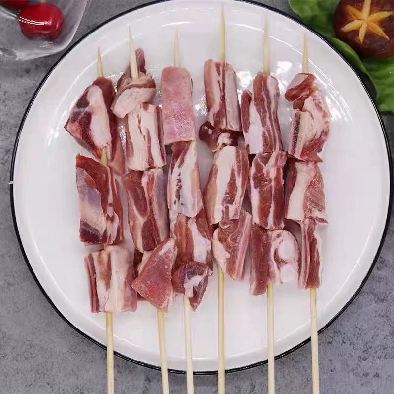 羊肋排10串烧烤羊排小串正宗新鲜冷冻半成品食材烤肉串真羊排串20串