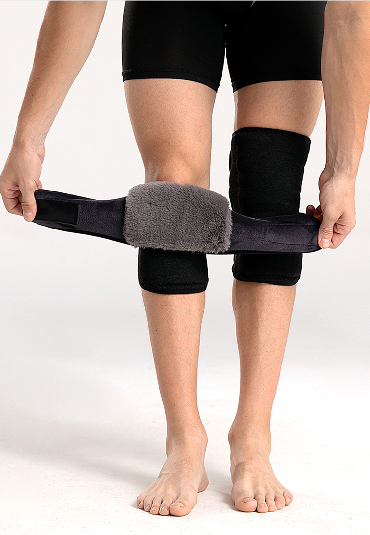 力克冬季护膝保暖老寒腿男女士中老年加绒漆关节膝盖加厚护腿骑车防寒