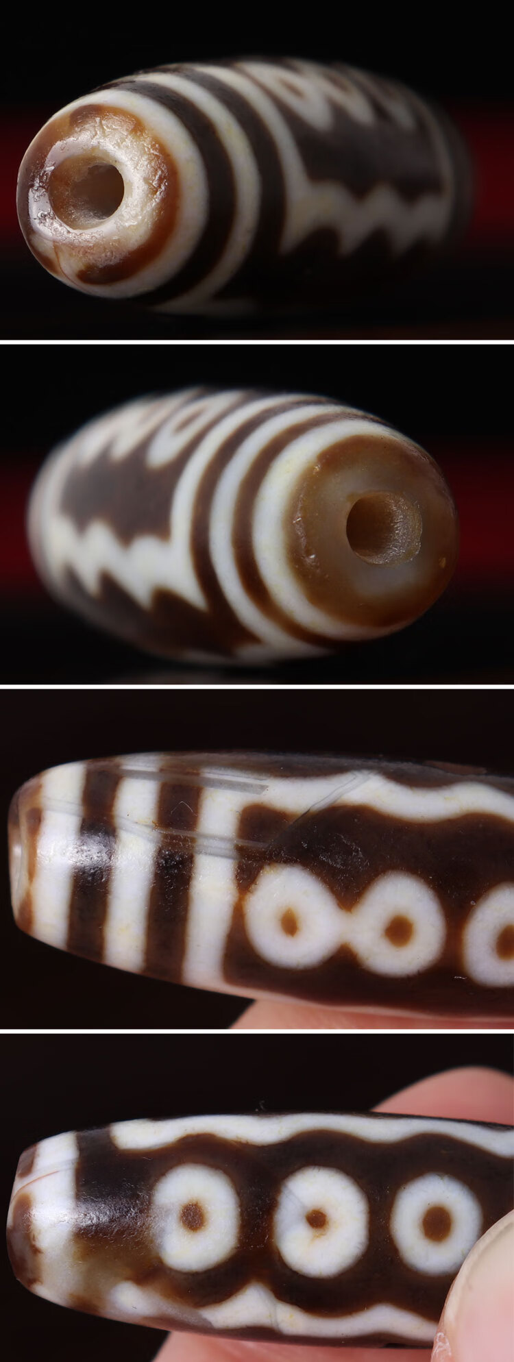 手工制作精选孤品原矿西藏九眼天珠吊坠老矿油润包浆天珠项链真品细工