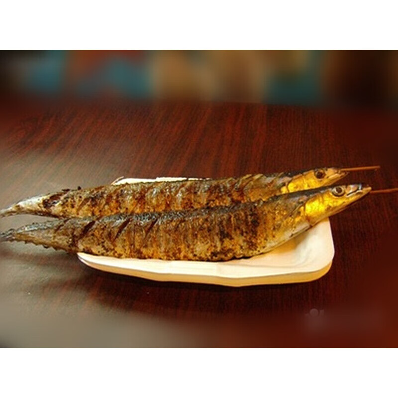 烧烤食材秋刀鱼10串已腌制户外烧烤bbq冷冻半成品铁板海鲜烤鱼800g